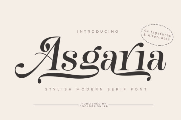 Asgaria Font: A Stylish Serif for Craft Projects and More