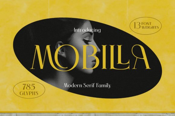 Mobilla: A Stylish Serif Typeface for Craft Creators