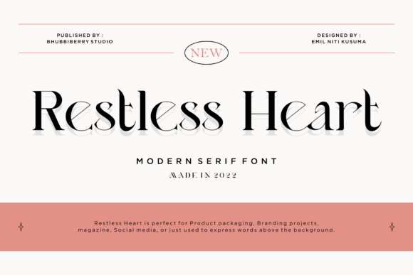 Restless Heart: A Serif Font That Breathes Life Into Branding
