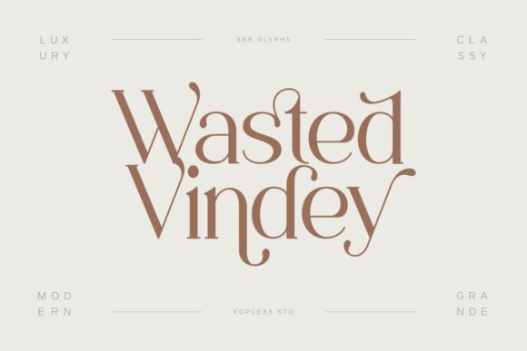 Wasted Vindey: A Serif Typeface That Elevates Your Brand Messaging
